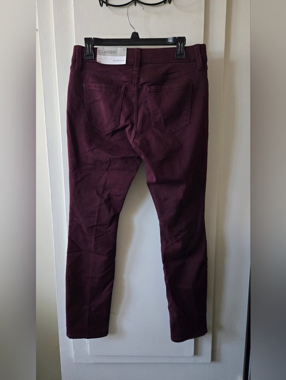 Liz Claiborne Women's Burgundy Skinny Jeans - Picture 3 of 4